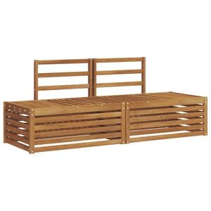 vidaXL Zestaw sof na zewnątrz 2 Sztuka Naturalny 182,5 x 63 x 73 cm