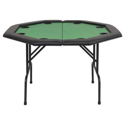 vidaXL Składany stół do pokera dla 8 graczy, ośmiokątny, zielony