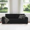 vidaXL Sofa 3-osobowa, czarna, 220x77x82 cm, tapicerowana tkaniną
