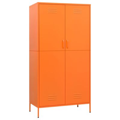 vidaXL Szafa, pomarańczowa, 90x50x180 cm, stalowa