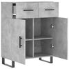 vidaXL Szafka, szarość betonu, 69,5x34x90 cm, materiał drewnopochodny