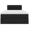 vidaXL Ł&oacute;żko z miejscem na przechowywanie i LED Czarny 120 x 200 cm