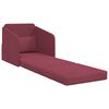 vidaXL Sofa Bed 60cm Czerwone wino tkanina