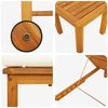 vidaXL Leżak 2-osoba 3 pcs Brązowy 35 x 35 x 34cm Lite drewno akacjowe