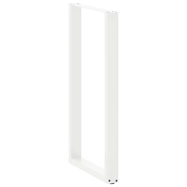 vidaXL Nogi do stołu barowego w kształcie litery U 2 szt. Białe 60x(110-111) cm Stal
