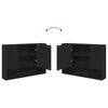 vidaXL Zestaw mebli łazienkowych z szufladą z p&oacute;łką 4 pcs Czarny