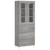 vidaXL Witrynka szary dąb sonoma 69,5x34x180cm materiał drewnopochodny