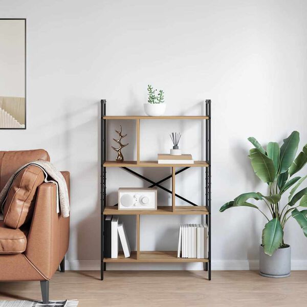 vidaXL P&oacute;łka na książki Dąb rzemieślniczy 75 x 30 x 123,5 cm