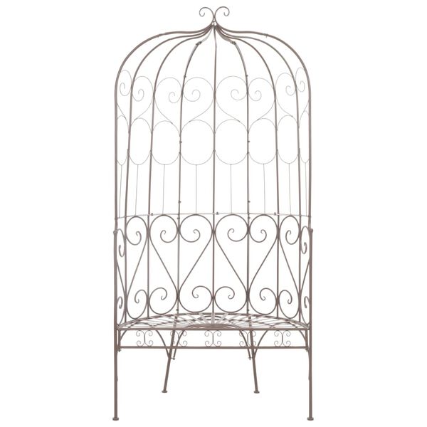 vidaXL Ławka ogrodowa, 95 cm, żelazo, antyczny brąz