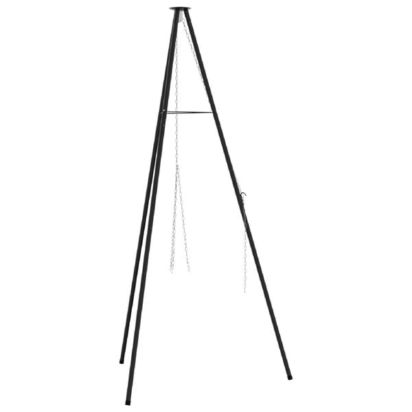 vidaXL Tripod na ognisko Czarny 92 x 92 x 151.5 cm Stal
