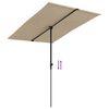 vidaXL Parasol ogrodowy na aluminiowym słupku, 2x1,5 m, taupe