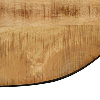 vidaXL Stolik kawowy, owalny, surowe drewno mango i stal, 100 cm