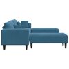 vidaXL Sofa 3 pcs Niebieski 250 x 188 x 76 cm Aksamit