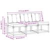vidaXL 3 Sztuka Sofa środkowa na zewnątrz