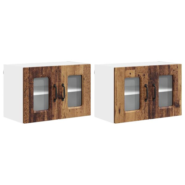 vidaXL Szafka kuchenna Kalmar 2 pcs Stare drewno 60 x 31 x 40 cm