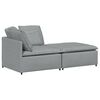 vidaXL Sofa modułowa z podn&oacute;żkiem i poduszkami Tkanina jasnoszara