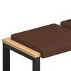 vidaXL Poduszka na ławkę 2 pcs Ekosk&oacute;ra brązowy Głębokość 35 cm