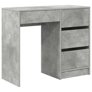 vidaXL Biurko Betonowy szary Drewno inżynieryjne 90 x 37.5 x 75 cm