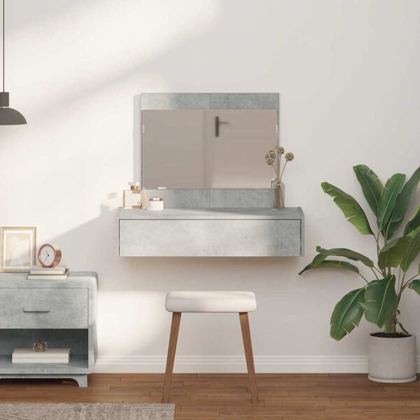 vidaXL Toaletka Szary 83 x 40 x 70 cm Materiał drewnopochodny