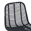 vidaXL Krzesło barowe 2 pcs Czarny 44,5 x 53 x 111 cm Rattan i żelazo