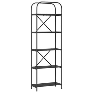 vidaXL P&oacute;łka na książki Czarny Dąb 60 x 30 x 183 cm