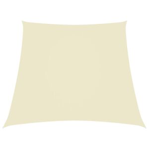 vidaXL Żagiel ogrodowy, tkanina Oxford, trapezowy, 2/4x3 m, kremowy