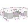 vidaXL 10-cz. zestaw mebli ogrodowych z poduszkami, beżowy, polirattan