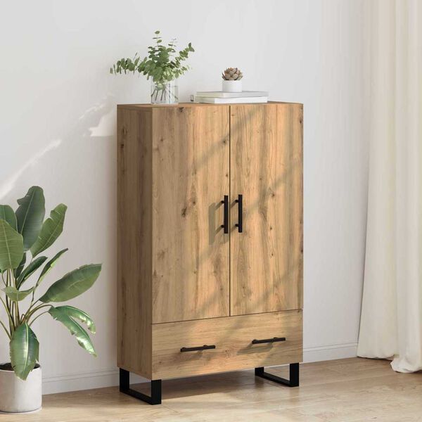 vidaXL Highboard z szufladą Dąb rzemieślniczy 69,5 x 30 x 115 cm