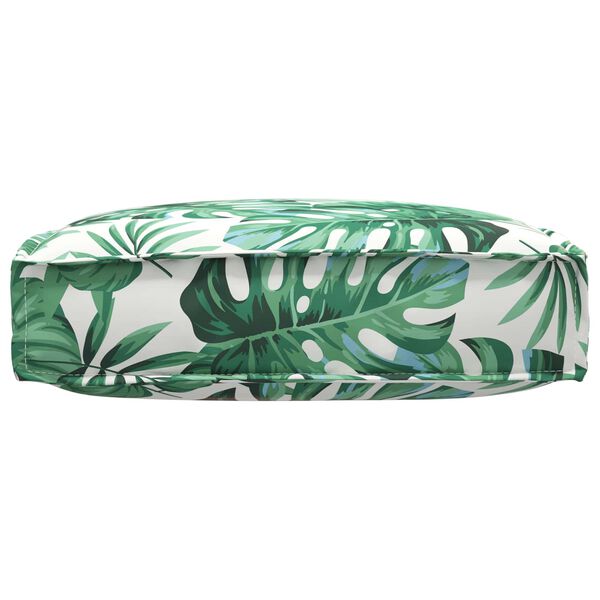 vidaXL Poduszka na siedzisko z palet Wz&oacute;r w liście 60 x 60 x 12 cm