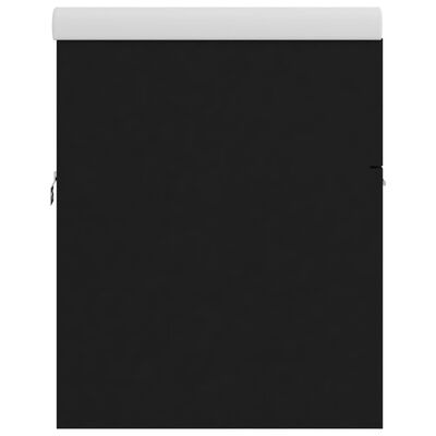 vidaXL Szafka z wbudowaną umywalką, czarna, płyta wiórowa