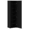 vidaXL Highboard Czarny Dąb 50 x 42,5 x 185 cm