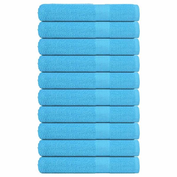 vidaXL Ręczniki, FROGN, 10 szt., turkusowe, 100x200 cm, 360 g/m²
