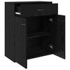 vidaXL Bufet Czarny Dąb 60 x 30 x 75 cm Materiał drewnopochodny