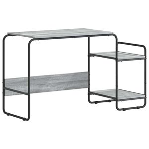 vidaXL Biurko z przechowalnią Szary Sonoma 131,5 x 50 x 75,5 cm
