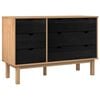 vidaXL Szafka z Szufladami z szufladą OTTA Czarny 111 x 43 x 73,5 cm