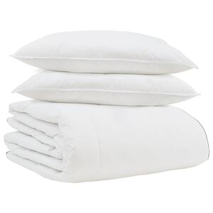 vidaXL Zimowa Kołdra z poduszką 3 pcs Biały Pi&oacute;ra down