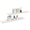 vidaXL P&oacute;łka wisząca 2 pcs Biały 100 x 18 x 2,5 cm Stal