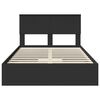 vidaXL Ł&oacute;żko z miejscem do przechowywania Czarny 135 x 190 cm