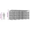 vidaXL Kojec zewnętrzny dla ps&oacute;w, z zadaszeniem, stalowy, 9,22 m&sup2;