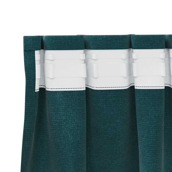 vidaXL Zasłony zaciemniające 2 pcs Ciemna zieleń 140 x 245 cm Aksamit