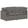 vidaXL Sofa modułowa z poduszkami Tkanina sztruksowa Jasnoszara