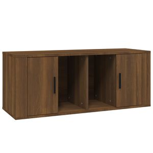 vidaXL Szafka pod telewizor, brązowy dąb, 100x35x40 cm