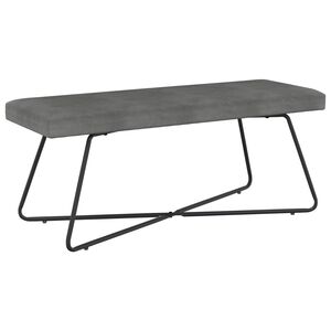 vidaXL ławka ciemnoszary 110 x 40 x 45 cm Welur