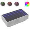 vidaXL Stolik kawowy z LED, szarość betonu, 90x50x30 cm