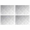vidaXL Stopień 4 szt. 30 x 20 cm Srebrny Aluminium Prostokątny
