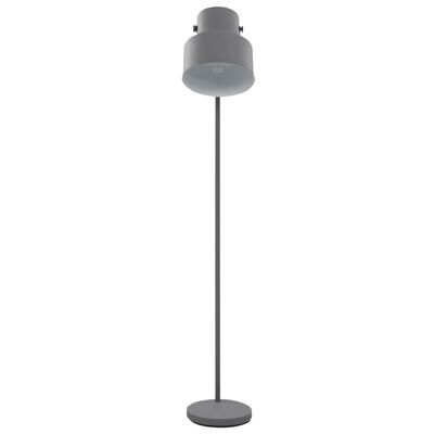 vidaXL Lampa podłogowa, metalowa, szara, E27