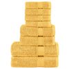 vidaXL 8-częściowy zestaw ręcznik&oacute;w premium SOLUND, złoty, 600 g/cm&sup2;