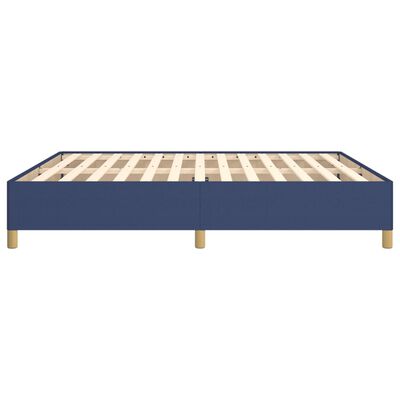 vidaXL Rama łóżka, niebieska, 160 x 200 cm, obita tkaniną