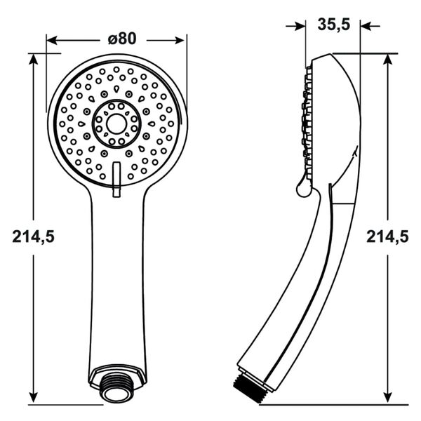 CORNAT Słuchawka prysznicowa FIT, chrom