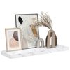vidaXL P&oacute;łka ścienna z przechowywaniem Biały marmur 80 x 23,5 x 4 cm